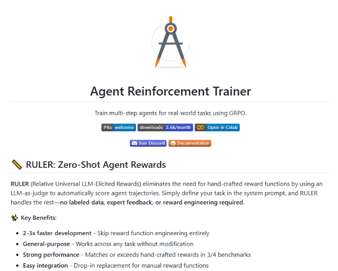 ART框架发布 Python一键训练AI Agent，支持邮件搜索和游戏操控