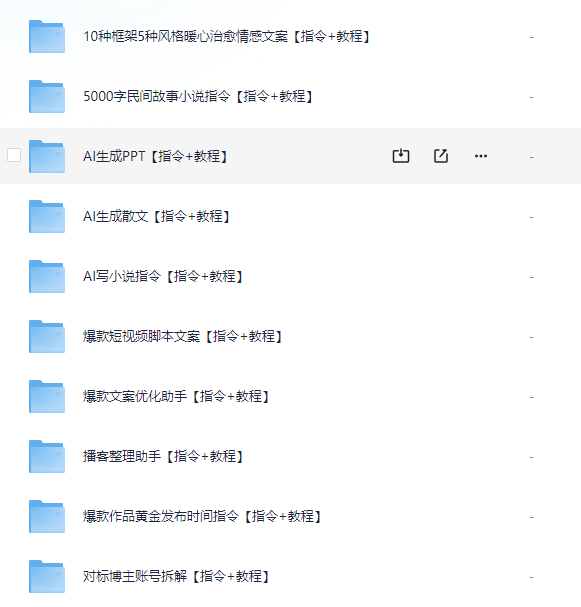 2025年最新AI指令合集资料免费下载